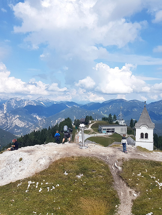 monte-lussari tetején lévő panoráma